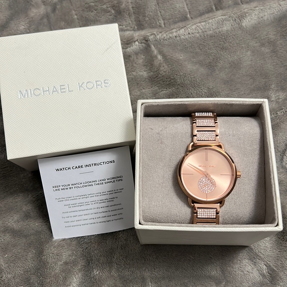 Michael Kors Crystal Rose Gold Watch